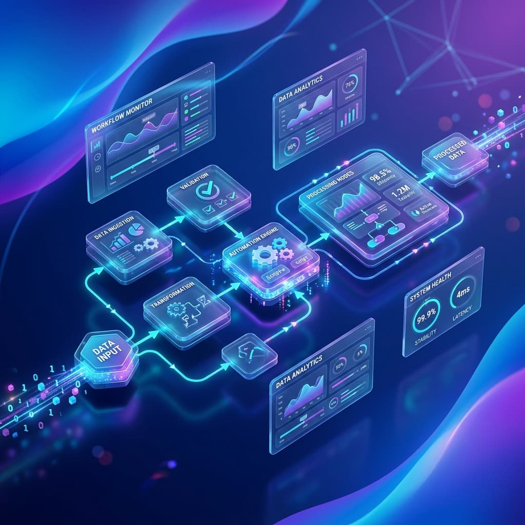 AI workflow dashboard visualization